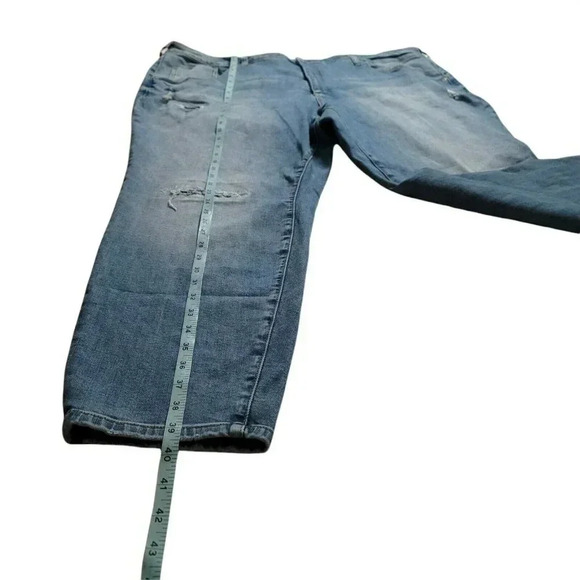 Anthropologie Pilcro High-Rise Distressed Skinny Jeans Size 26W Blue - Picture 7 of 11